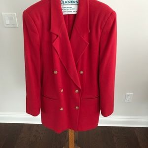 Double breasted, wool jacket from Oval Room.